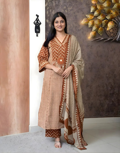 Gulabi Mitti Blockprint Kurta Set