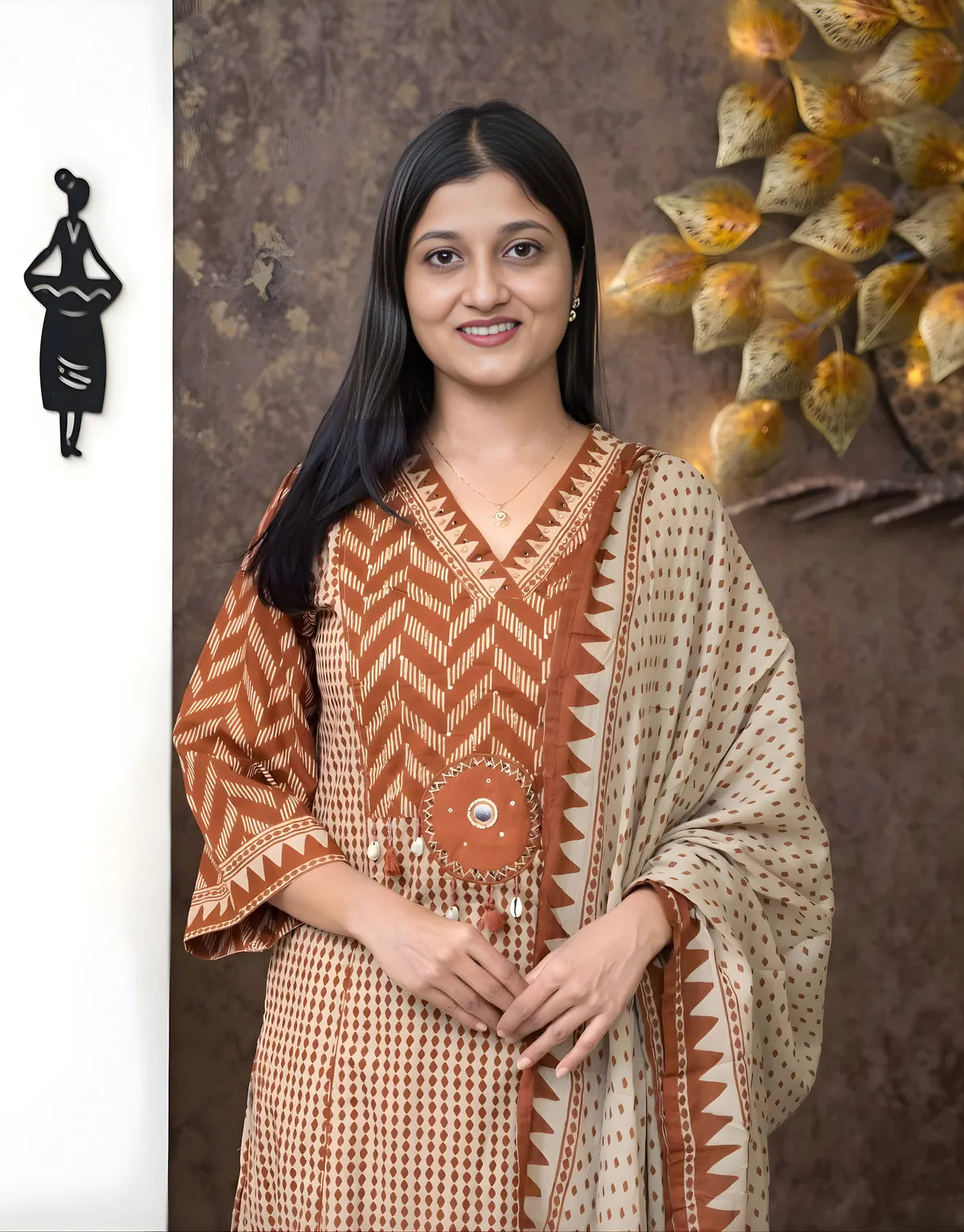 Gulabi Mitti Blockprint Kurta Set