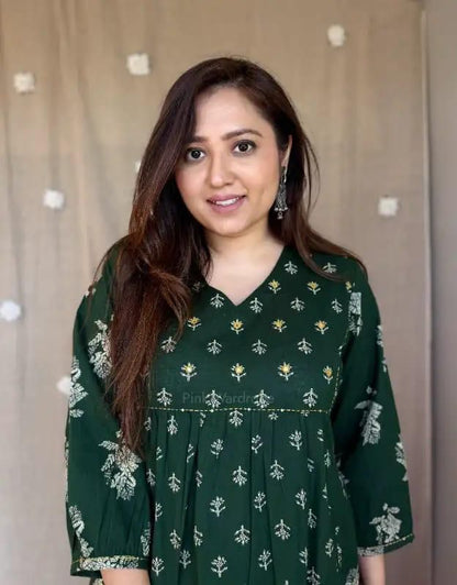 Floral Printed A-Line Kurta Pant Set
