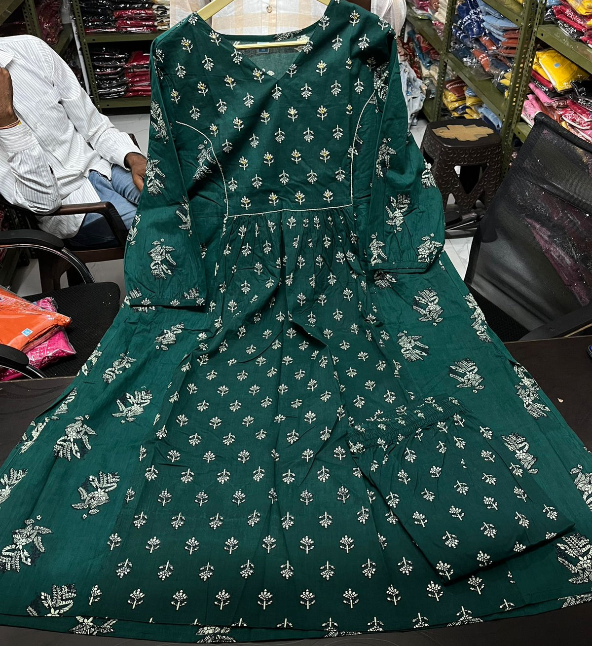 Floral Printed A-Line Kurta Pant Set