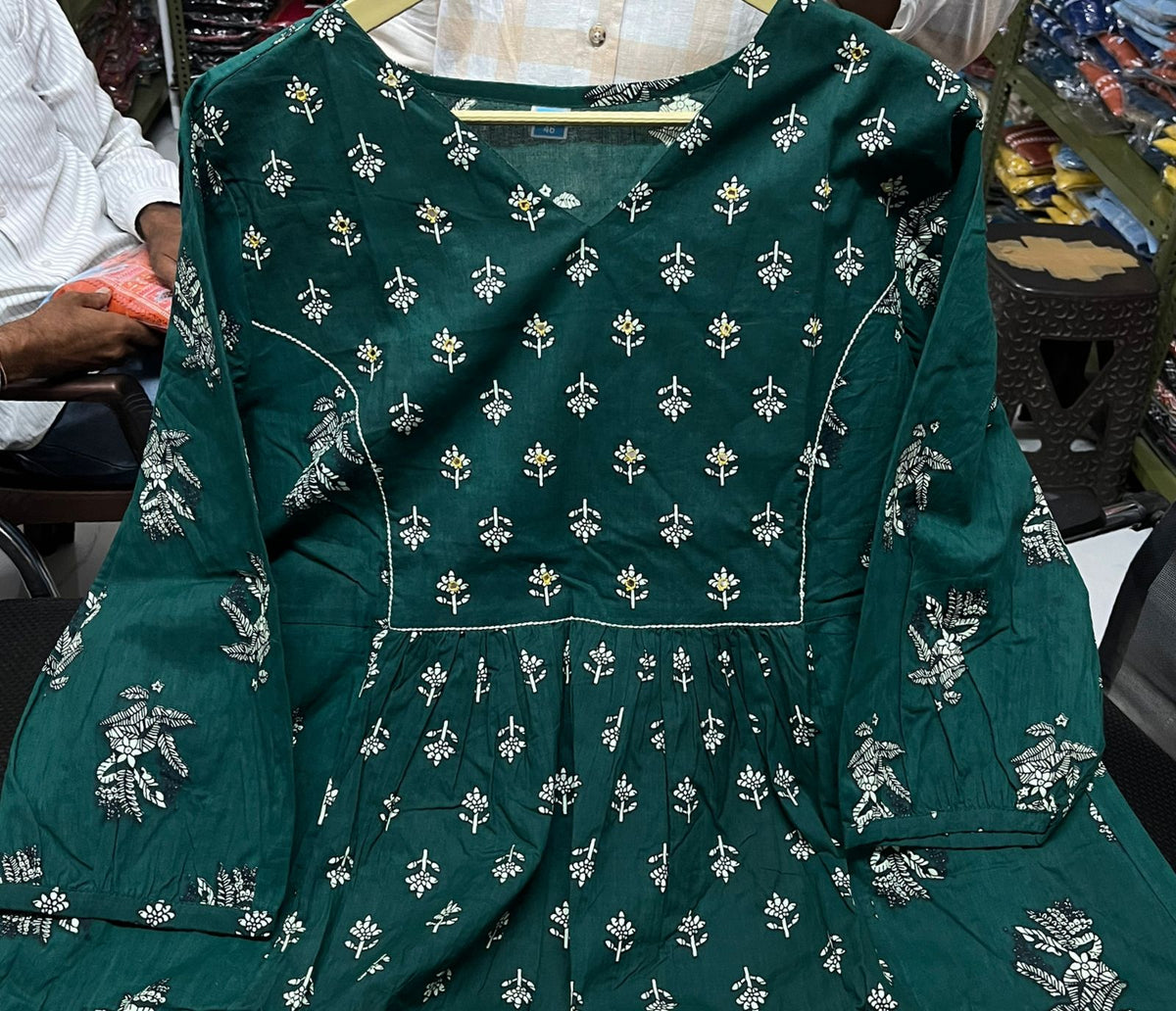 Floral Printed A-Line Kurta Pant Set