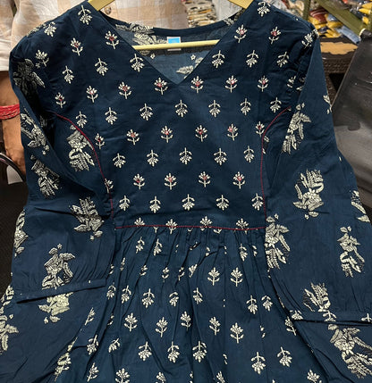Floral Printed A-Line Kurta Pant Set